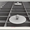 Woodville, California. FSA (Farm Security Administration) farm workers' community. Lighting fixtures in outside passageways in the community building