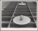 Woodville, California. FSA (Farm Security Administration) farm workers' community. Lighting fixtures in outside passageways in the community building