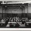 Woodville, California. FSA (Farm Security Administration) farm workers. Meeting of the first aid school in the main auditorium of the community building