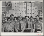 Tulare County, California. Farm Security Administration farm workers's camp. Staff of the cooperative store