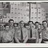 Tulare County, California. Farm Security Administration farm workers's camp. Staff of the cooperative store