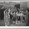 Tulare County, California. FSA (Farm Security Administration) farm workers' camp. The President's birthday ball