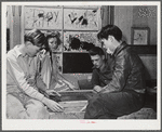 Tulare County, California. FSA (Farm Security Administration) farm workers' camp. The recreation room