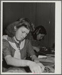 Tulare County, California. FSA (Farm Security Administration) farm workers' camp. Girl Scout