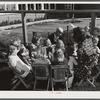 Woodville, California. FSA (Farm Security Administration) farm workers' community. Nursery schoolchildren and their teacher