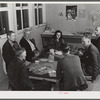Woodville, California. FSA (Farm Security Administration) farm workers' community. The board of the cooperative store