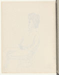 Seated figure, looking right