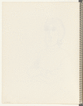 Seated figure with folded arms, looking forward