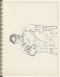 Seated figure with crossed legs