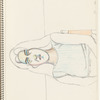 Seated figure facing forward