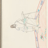 Standing figure at ironing  board
