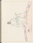 Standing figure at ironing  board
