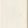 Standing figure at ironing  board