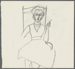 Untitled [Seated woman with cigarette]