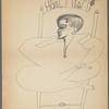 Untitled [Figure sitting cross-legged on chair, looking left] Hotel Miami