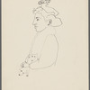 Untitled [Woman in profile, left, with hat and fox stole]