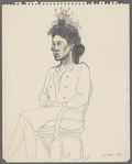 Untitled [Seated woman with elaborate hat]