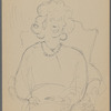 Untitled [Woman with curly hair, seated]