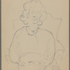 Untitled [Woman with curly hair, seated]