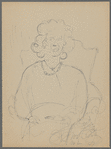 Untitled [Woman with curly hair, seated]