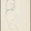 Untitled [Seated figure, looking right, arms crossed]