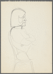 Untitled [Seated figure, looking right, arms crossed]