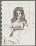 Untitled [Seated woman, facing front, with window behind]