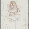 Untitled [seated figure holding box]