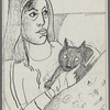 Untitled [seated woman with cat]