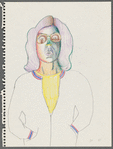 Untitled [Woman with purple hair and glasses]