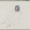 Untitled [Seated woman with purple sandals]