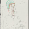 Untitled [Seated figure reading, wearing hat]