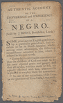 An authentic account of the conversion and experience of a Negro