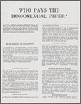 Who pays the homosexual piper?
