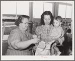 Woodville, California. FSA (Farm Security Administration) farm workers' community. In the sewing class for agricultural workers