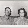 Woodville, California. FSA (Farm Security Administration) farm workers' community. Agricultural worker and his wife