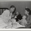 Visitors' hour at the Cairns Hospital at the FSA (Farm Security Administration) farm workers' community. Eleven Mile Corner, Arizona