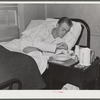 Lunchtime at the Cairns General Hospital at the FSA (Farm Security Administration) farm workers' community. Eleven Mile Corner, Arizona