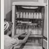 Formula for the babies in the nursery at the Cairns General Hospital at the FSA (Farm Security Administration) farm workers' community. Eleven Mile Corner, Arizona