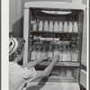 Formula for the babies in the nursery at the Cairns General Hospital at the FSA (Farm Security Administration) farm workers' community. Eleven Mile Corner, Arizona