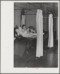 In the women's ward at the Cairns General Hospital at the FSA (Farm Security Administration) farm workers' community. Eleven Mile Corner, Arizona