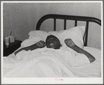 Eleven Mile Corner, Arizona. Cairns General Hospital, FSA (Farm Security Administration) farm workers' community. Little boy who was operated on for appendicitis