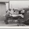 A suburban-type truck has been converted into an ambulance for use at the Cairns General Hospital at the FSA (Farm Security Administration) farm workers' community. Eleven Mile Corner, Arizona
