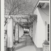 Phoenix, Arizona. Camelback Farms, FSA (Farm Security Administration) project. Open passageway of the community building