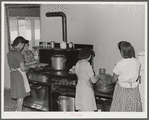Eleven Mile Corner, Arizona. Cairns General Hospital, FSA (Farm Security Administration) farm workers' community. National Youth Administration girls helping in the hospital kitchen