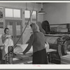 Eleven Mile Corner, Arizona. Cairns General Hospital, FSA (Farm Security Administration) farm workers' community. NYA (National Youth Administration) girls, who live at the resident center, working in the laundry