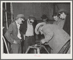 Pinal County, Arizona. Defense training project, U.S. Department of Education welding school. All these men and boys live on the farms and ranches nearby. Some men, who are agricultural workers living at the FSA (Farm Security Administration) farm workers' community at Eleven Mile Corner, attend this class