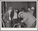 Pinal County, Arizona. Defense training project, U.S. Department of Education welding school. All these men and boys live on the farms and ranches nearby. Some men, who are agricultural workers living at the FSA (Farm Security Administration) farm workers' community at Eleven Mile Corner, attend this class