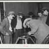 Pinal County, Arizona. Defense training project, U.S. Department of Education welding school. All these men and boys live on the farms and ranches nearby. Some men, who are agricultural workers living at the FSA (Farm Security Administration) farm workers' community at Eleven Mile Corner, attend this class