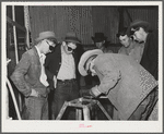 Pinal County, Arizona. Defense training project, U.S. Department of Education welding school. All these men and boys live on the farms and ranches nearby. Some men, who are agricultural workers living at the FSA (Farm Security Administration) farm workers' community at Eleven Mile Corner, attend this class